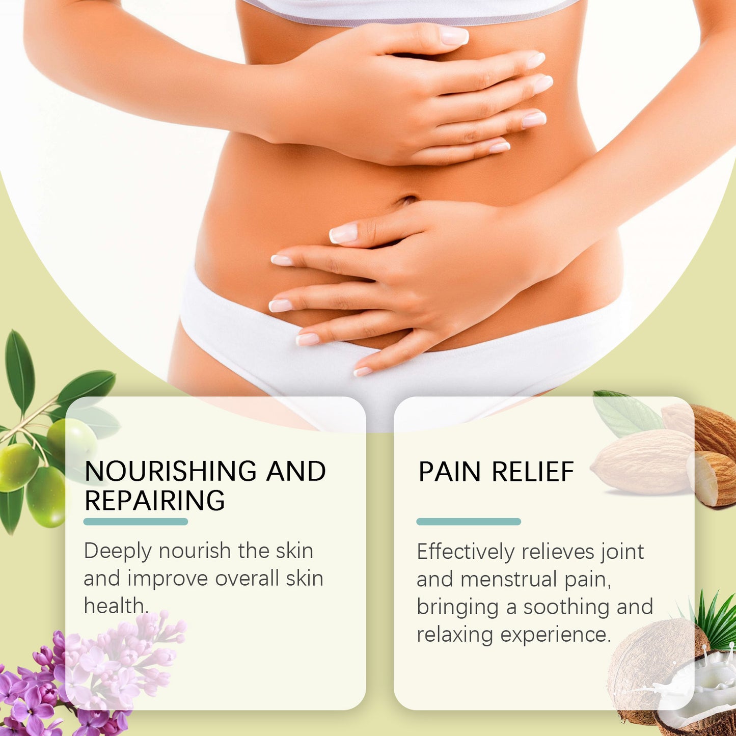 Aceite Esencial West & Month para el Cuidado Corporal: Tratamiento diario de masaje para el vientre y cuidado general del cuerpo.(Vientre de Seda)