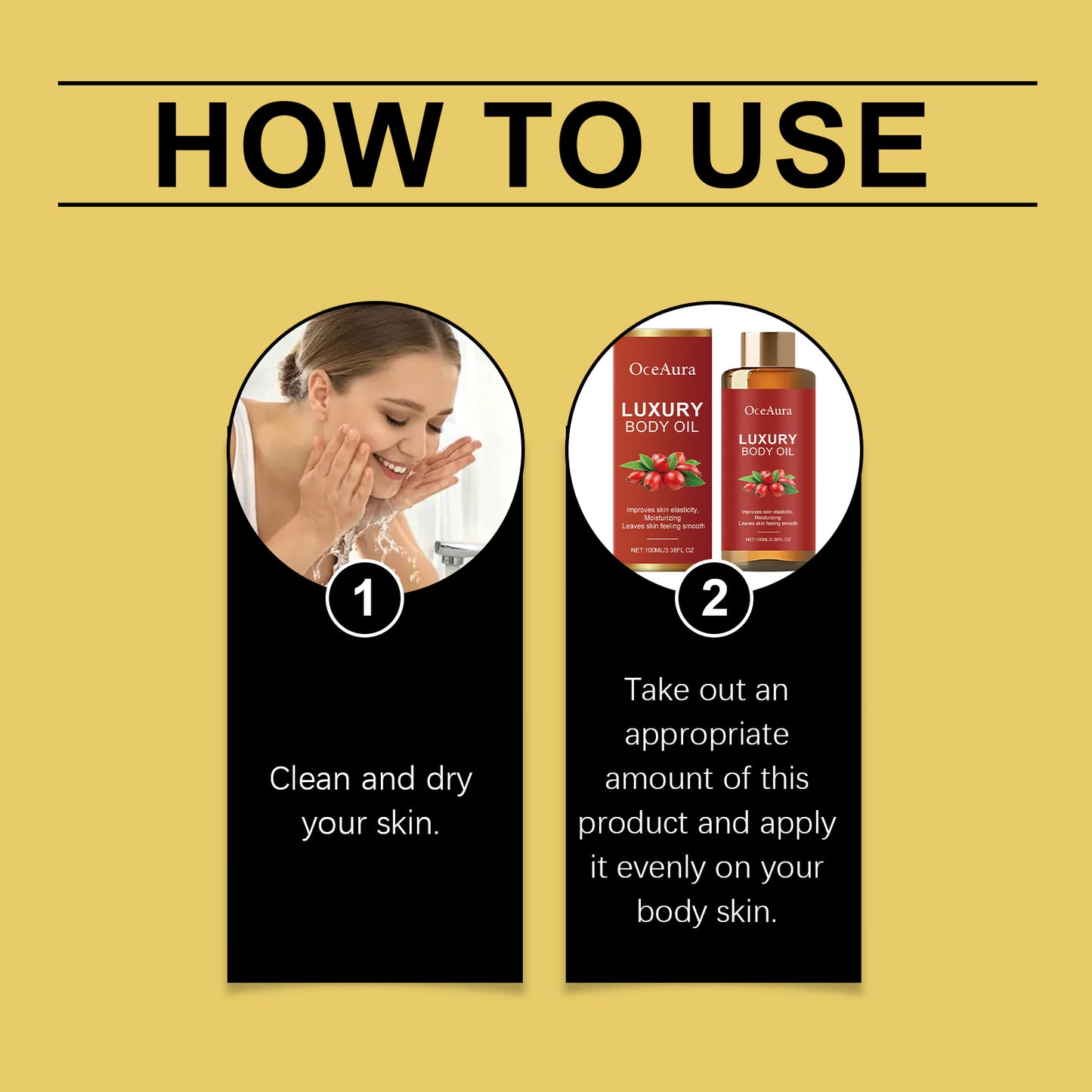 Aceite Corporal Hidratante OceAura – Hidrata y mejora la elasticidad de la piel. Aceite esencial para el cuidado corporal diario. (Olas de Seducción)