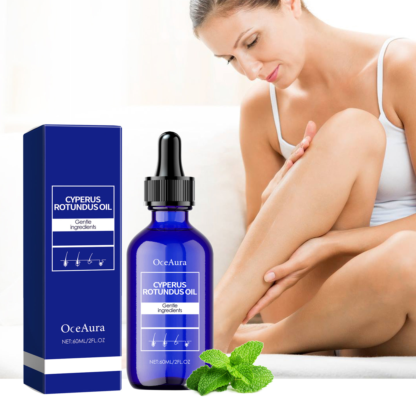 Aceite Esencial Capilar OceAura: Cuidado diario para el cabello y el cuerpo, para nutrir la piel y el cabello dejándolos suaves y delicados.(Aceite Encantador)