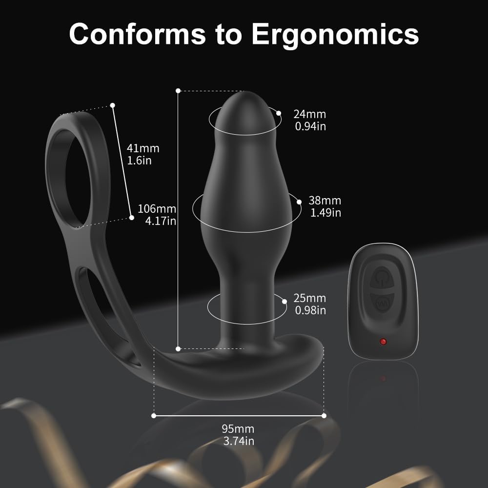 El Mulatico Travieso (LEVETT Juguetes sexuales para adultos Vibrador anal, masajeador de próstata con control remoto, doble anillo peneano, plug anal portátil, vibrador butt plug.)