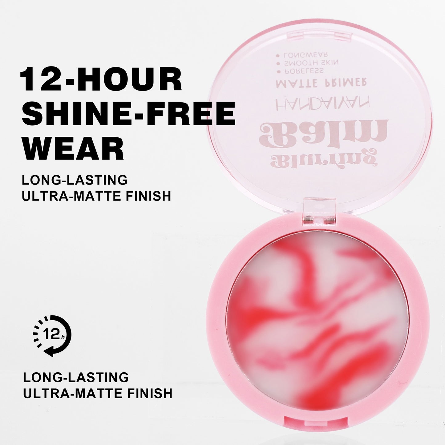 Polvo libre sin talco para retoque de maquillaje, realce del color y control de grasa – Crema de polvo corrector HANDAIYAN, resistente al agua y de larga duración (Toque Prohibido)