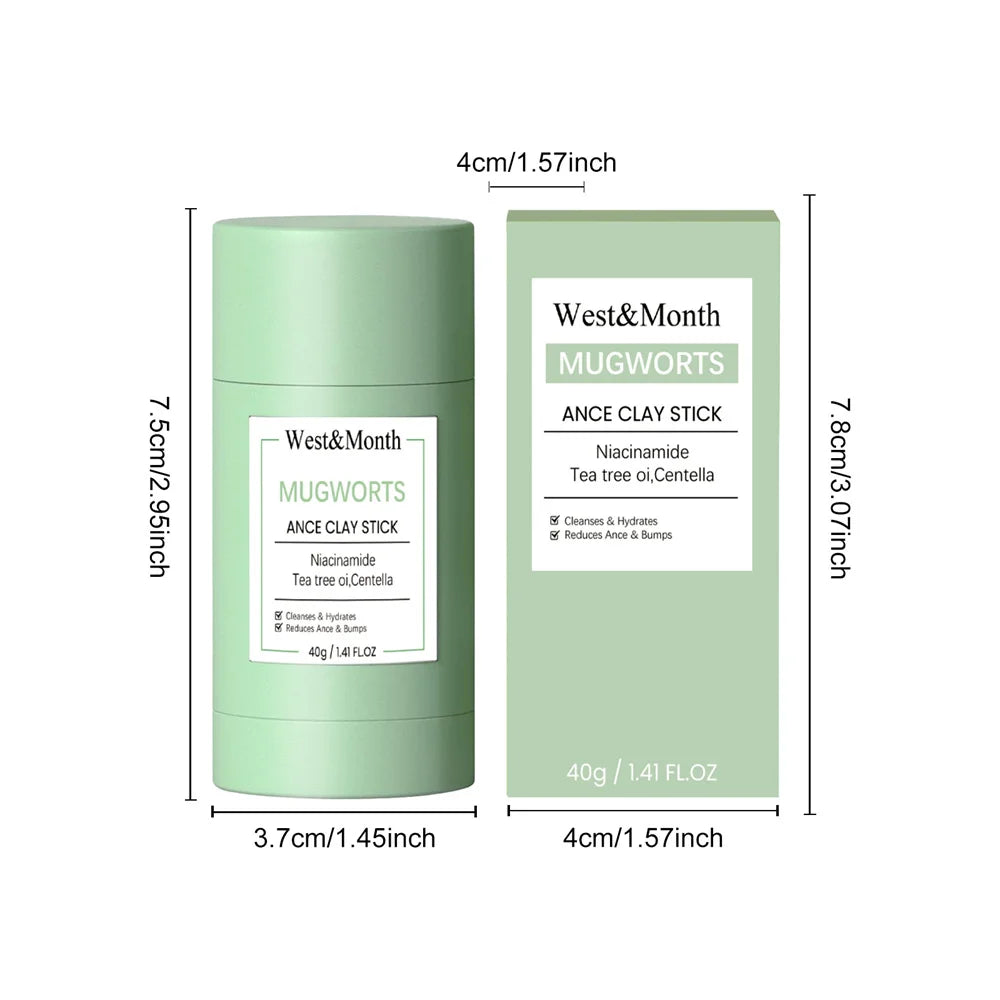 West & Month Mascarilla Facial de Barro Sólido para Eliminar Puntos Negros: Refresca, Limpia, Hidrata, Controla la Grasa y Reduce Poros (Poros Prohibidos)