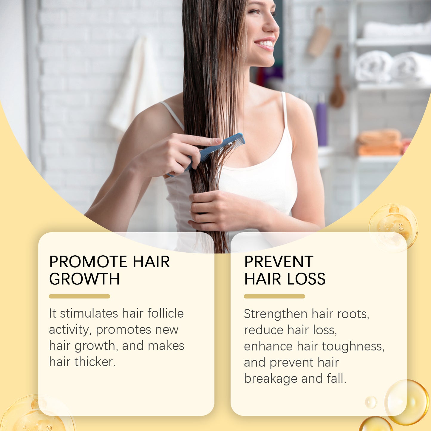 West&Month Honey Hair Care Essential Oil, Honey Rosemary Repair Dry Hair End Moisture Nourishing Oil