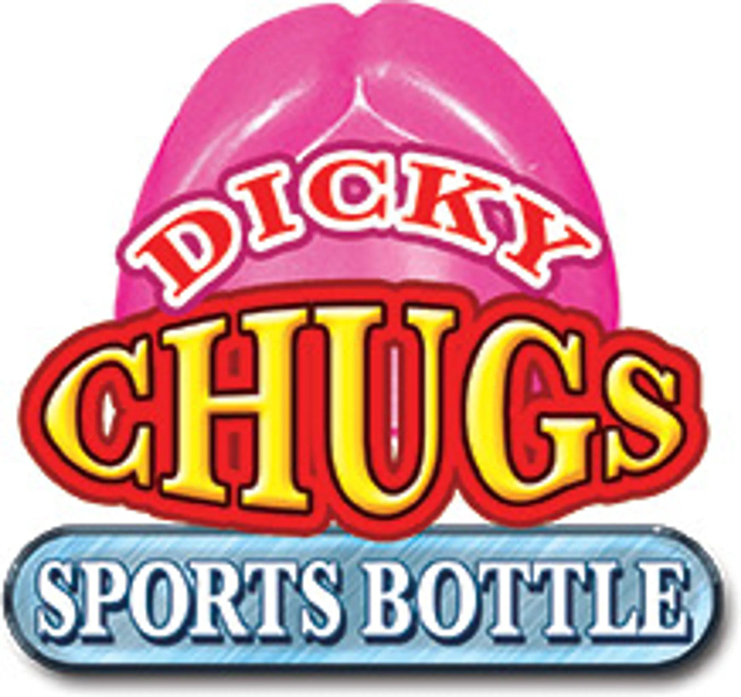 Chupa Chupa (Botella deportiva rosa con diseño de pene (“Dicky Chug”).)
