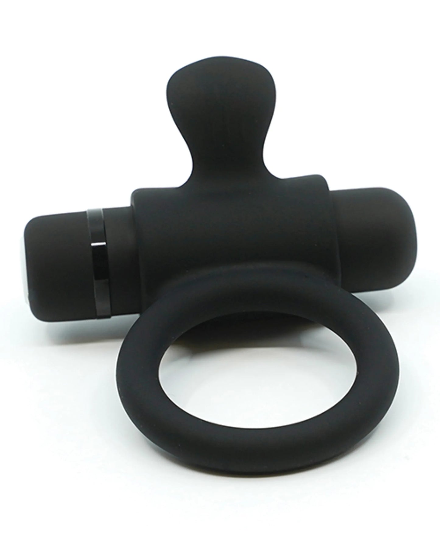 Tembleque portatil (Sensuelle Anillo Bala de Silicona Negro)