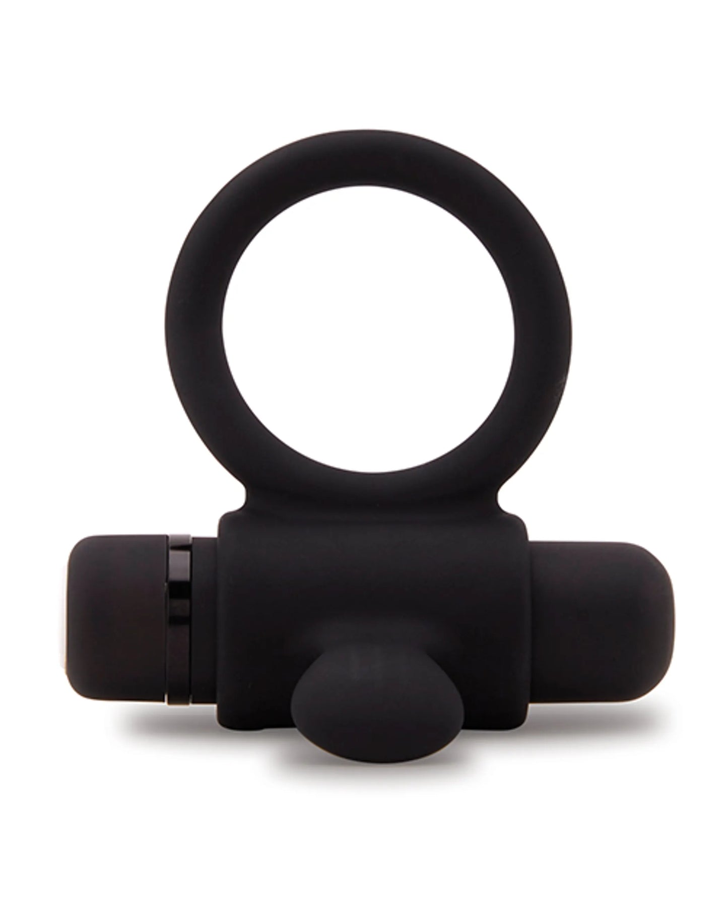 Tembleque portatil (Sensuelle Anillo Bala de Silicona Negro)