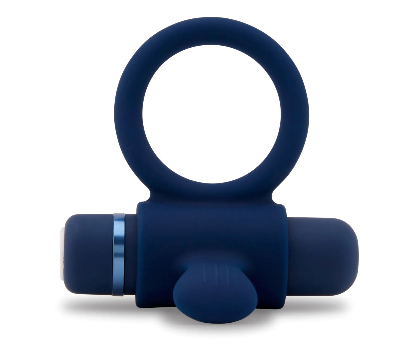 Temblequera Portatil (Sensuelle Anillo Bala de Silicona Azul Marino)