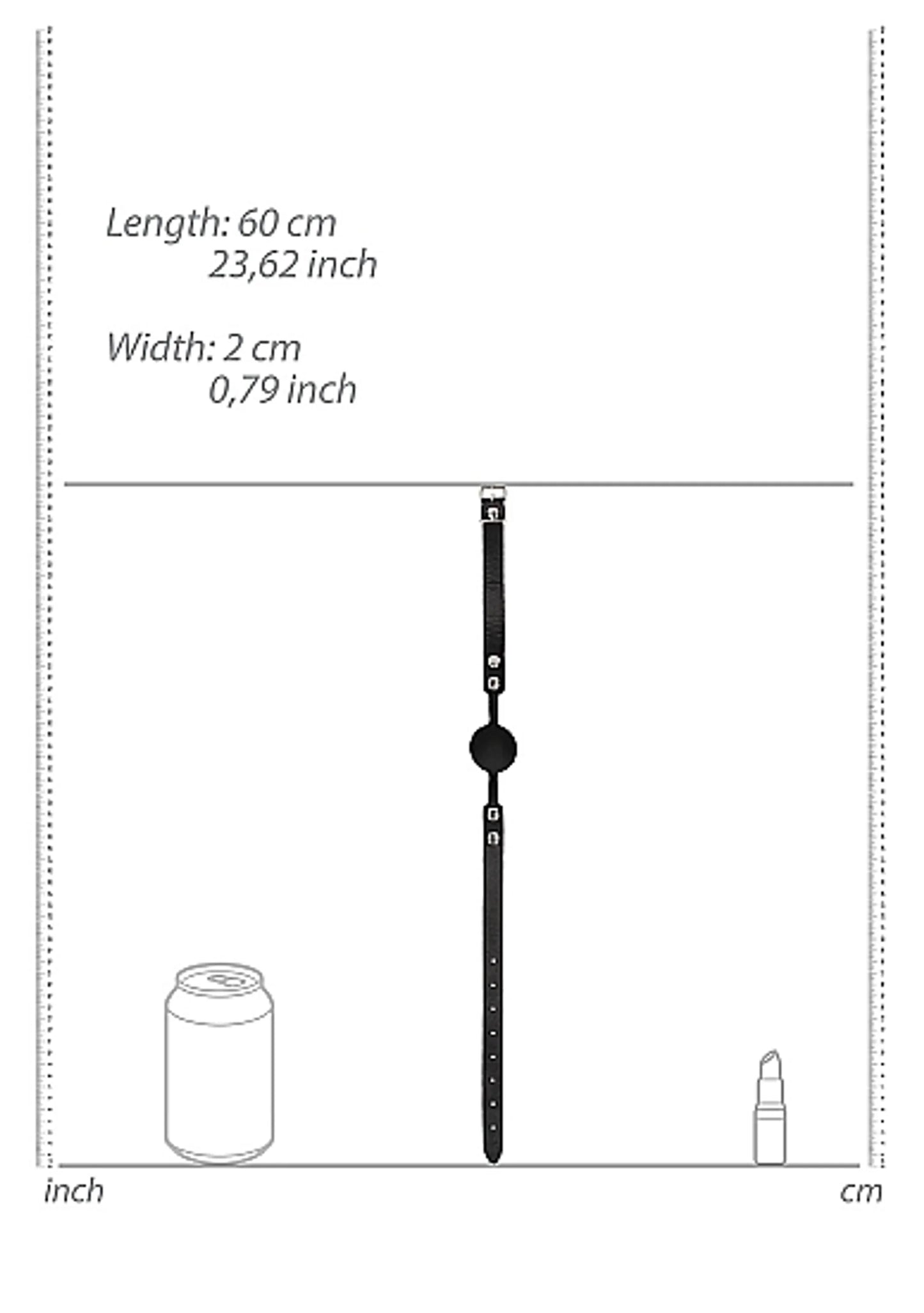 Boca Prohibida (Boca de Silicona B&N con Correas de Cuero Ajustables)