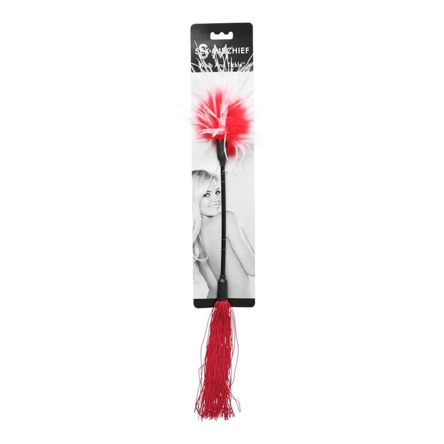 Azote Tentador (Látigo Pluma Sex & Mischief Rojo y Blanco)