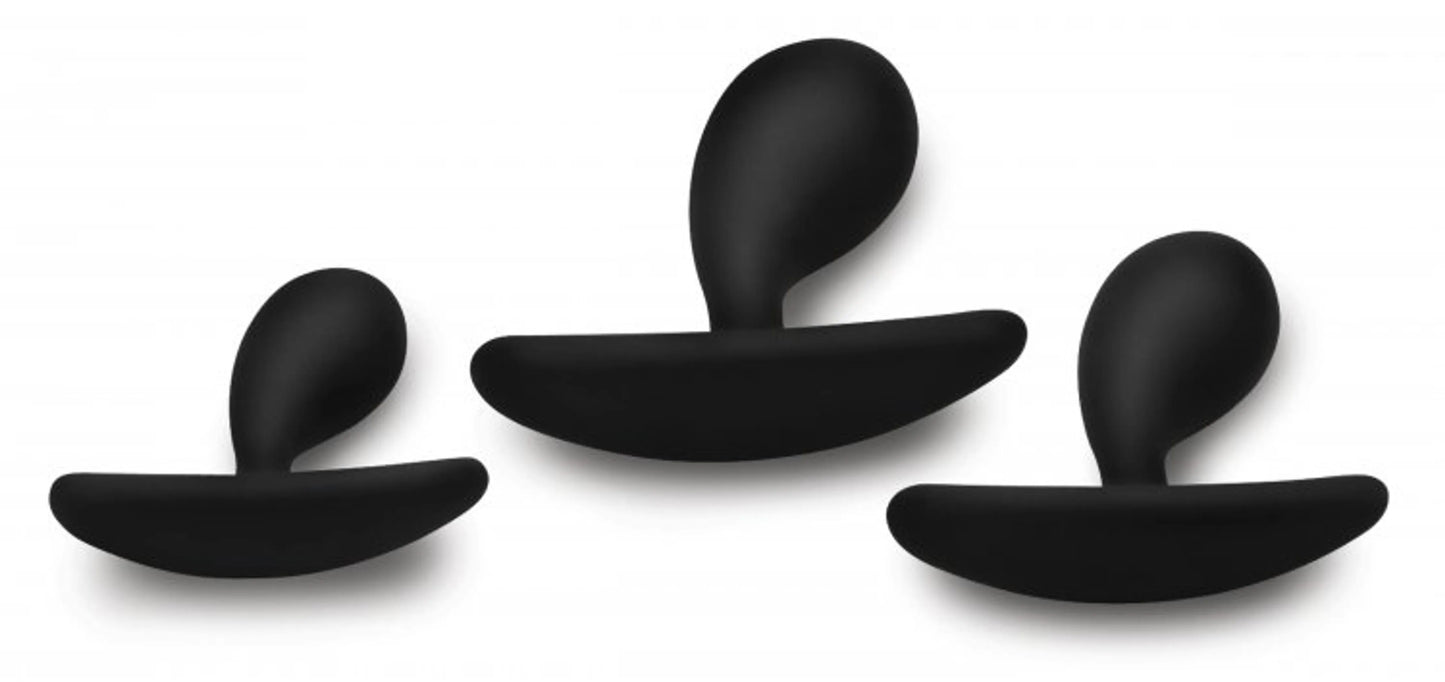 MASTER SERIES DARK DROPLETS 3PC CURVED ANAL TRAINER SET