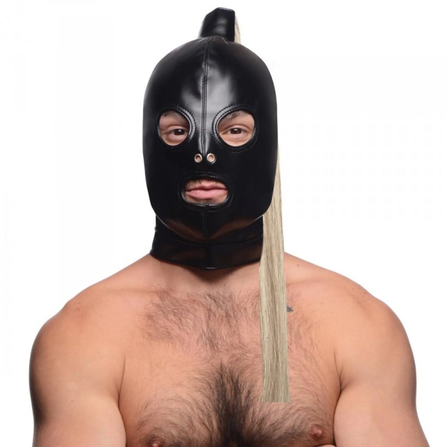 ¿Y dónde están las rubias? (STRICT Capucha de Bondage con Coleta Rubia)