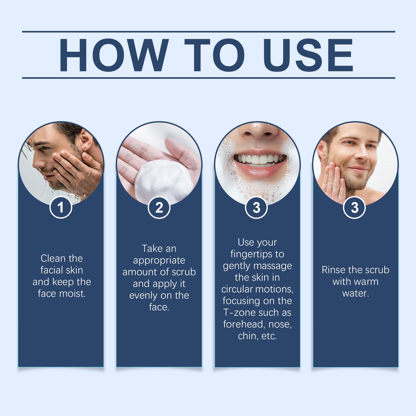 Exfoliante Control de Aceite para Hombres East Moon: Limpia suavemente la piel del rostro con un exfoliante refrescante y humectante que controla el exceso de grasa.(Belleza al tacto)