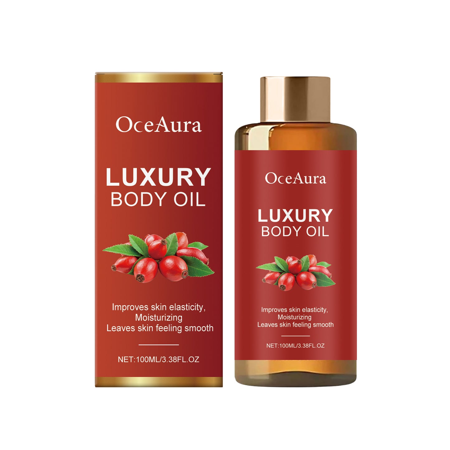 Aceite Corporal Hidratante OceAura – Hidrata y mejora la elasticidad de la piel. Aceite esencial para el cuidado corporal diario. (Olas de Seducción)
