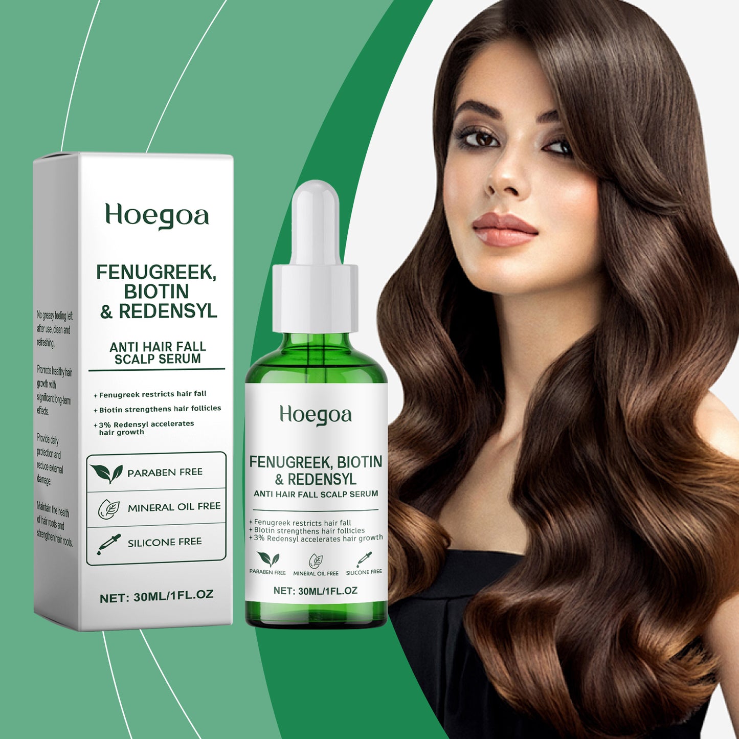 Aceite Esencial Hoegoa para el Cuidado del Cabello: Hidrata y repara el cabello, dejándolo suave, esponjoso y con cuidado del cuero cabelludo.(Placer Sedoso)