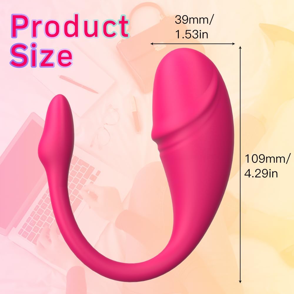 Ciber Orgasmo (Vibrador tipo huevo para Punto G, portátil y usable, con control por aplicación. Estimulador de bragas vibradoras, dildo, juguete sexual con 4 modos, resistente al agua, masajeador prostático y estimulador vaginal para parejas)
