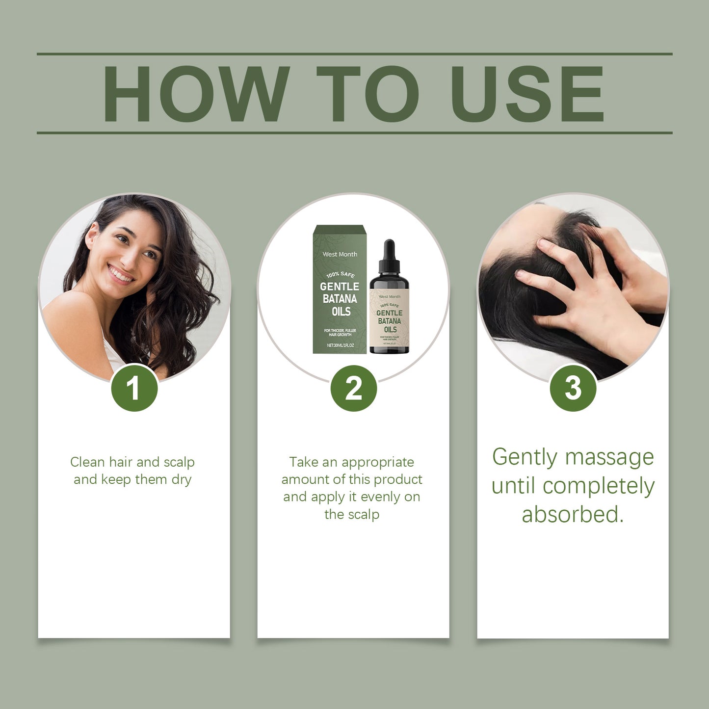 Aceite Esencial para el Cuidado del Cabello Batana West & Month: Nutre suavemente el cabello y lo ilumina.(Elixir Luminoso)
