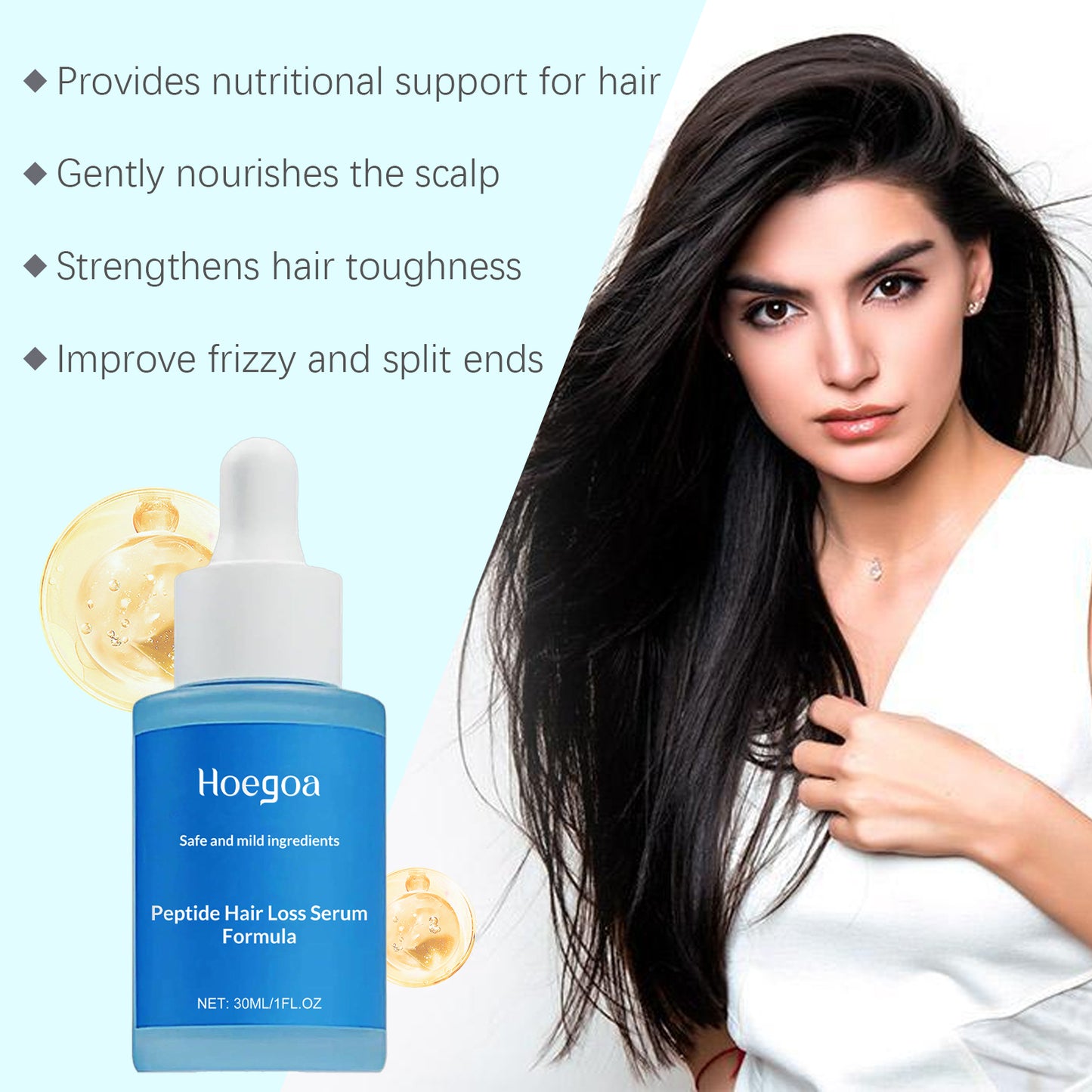 Hoegoa Hair Care Essence, Moisturizes And Nourishes The Scalp, Strengthens The Hair, And Makes It Smooth And Shiny