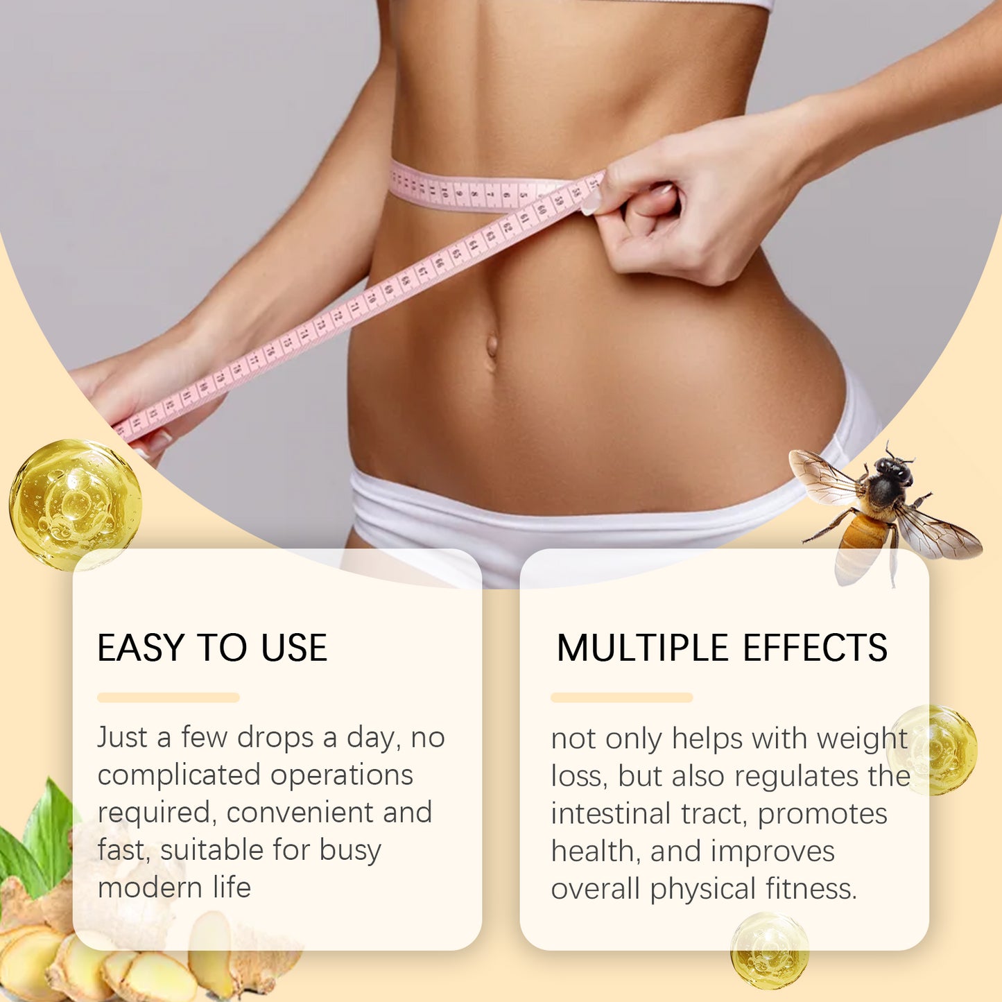Houkea Bee Venom Body Essence Gentle Care, Moisturize And Lift Skin Light Body Massage Essence