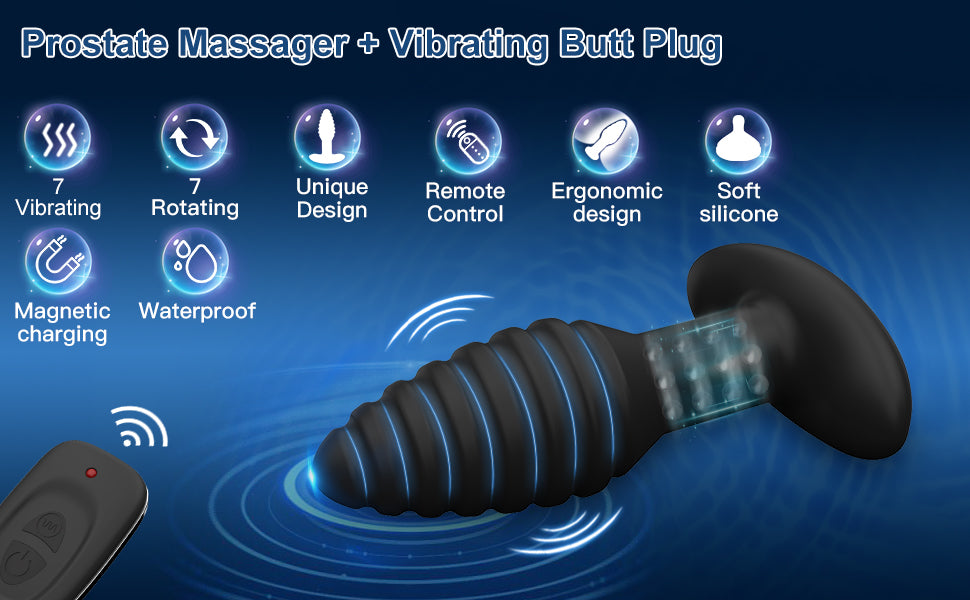 El Sacude-Nalgas (Juguete sexual para adultos, masajeador de próstata, vibrador con control remoto, plug anal, juguete para adultos, plug vibrador para glúteos.)
