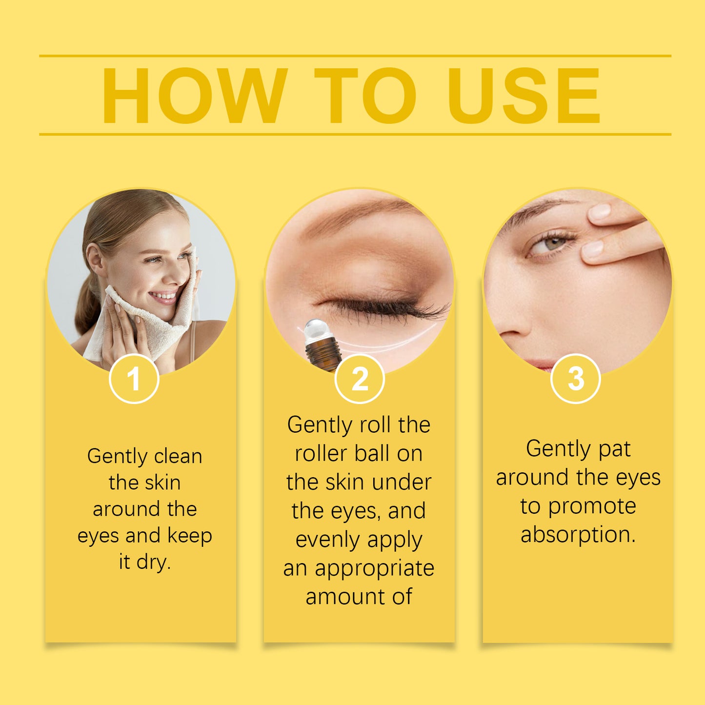 Esencia para ojos OUHOE: Esencia reafirmante para ojos, hidratante y humectante. Tratamiento diario de masaje para la piel alrededor de los ojos.(Despierta Tu Mirad)