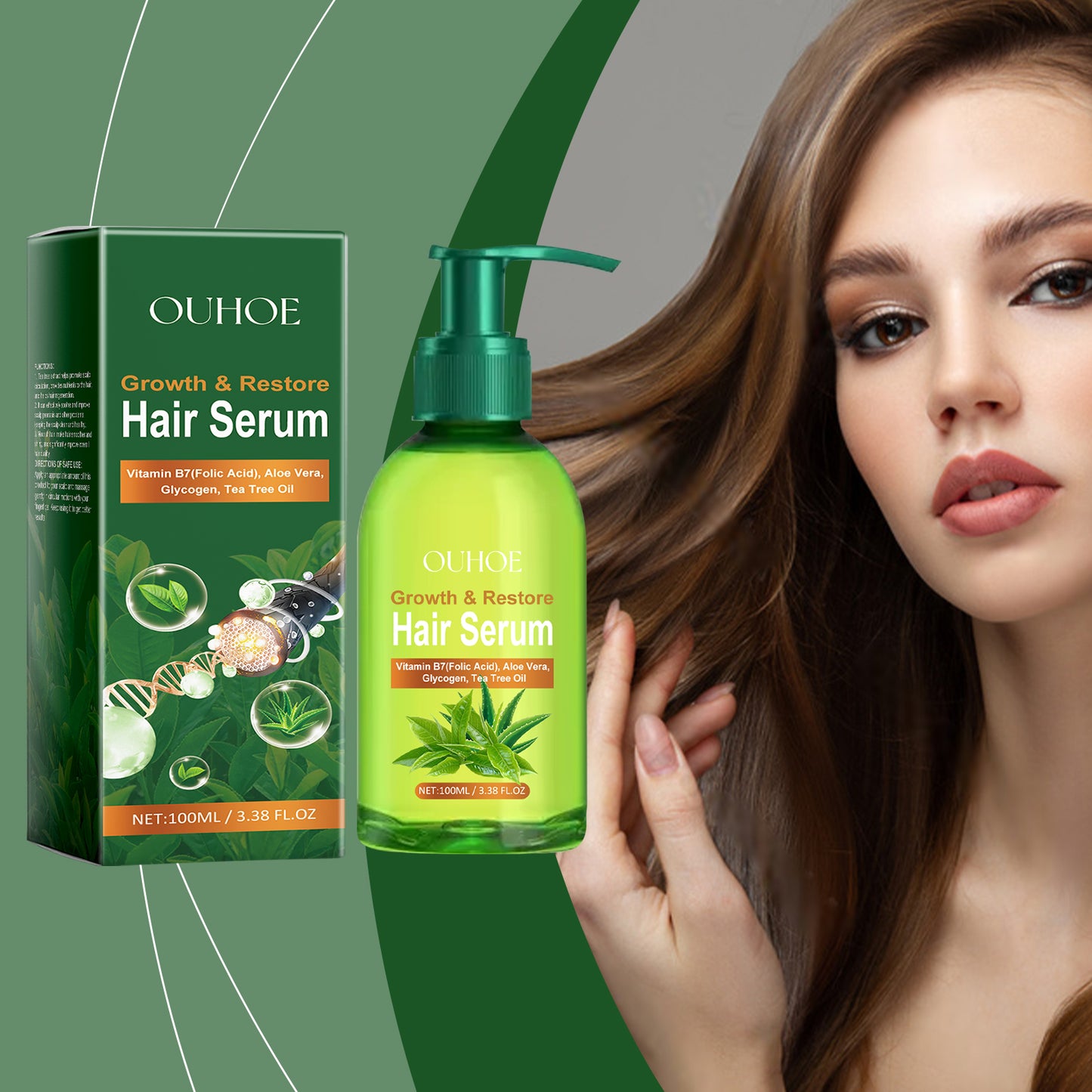 Aceite Esencial de Árbol de Té para Cuidado Capilar OUHOE: Mejora las puntas secas y abiertas, y nutre el cabello. Aceite esencial sin enjuague.(Susurro de Hebras)