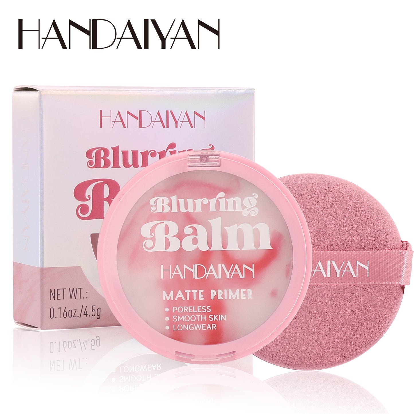 Polvo libre sin talco para retoque de maquillaje, realce del color y control de grasa – Crema de polvo corrector HANDAIYAN, resistente al agua y de larga duración (Toque Prohibido)
