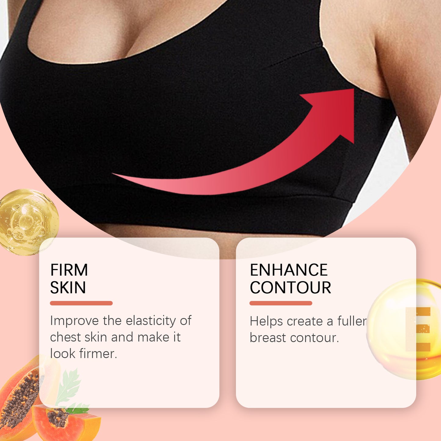 West&Month Papaya Breast Cream, Gentle Care, Nourishing, Lifting, Firming And Massaging Breast Care Cream