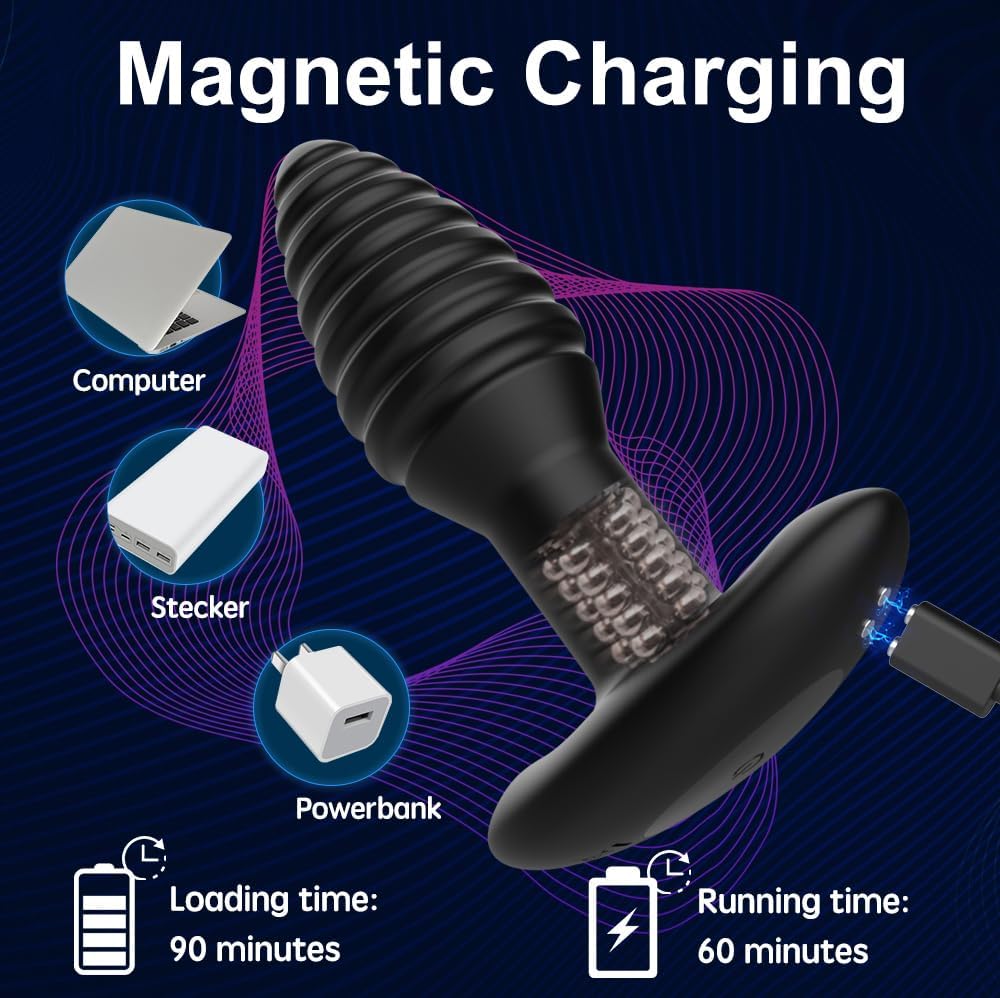 El Sacude-Nalgas (Juguete sexual para adultos, masajeador de próstata, vibrador con control remoto, plug anal, juguete para adultos, plug vibrador para glúteos.)
