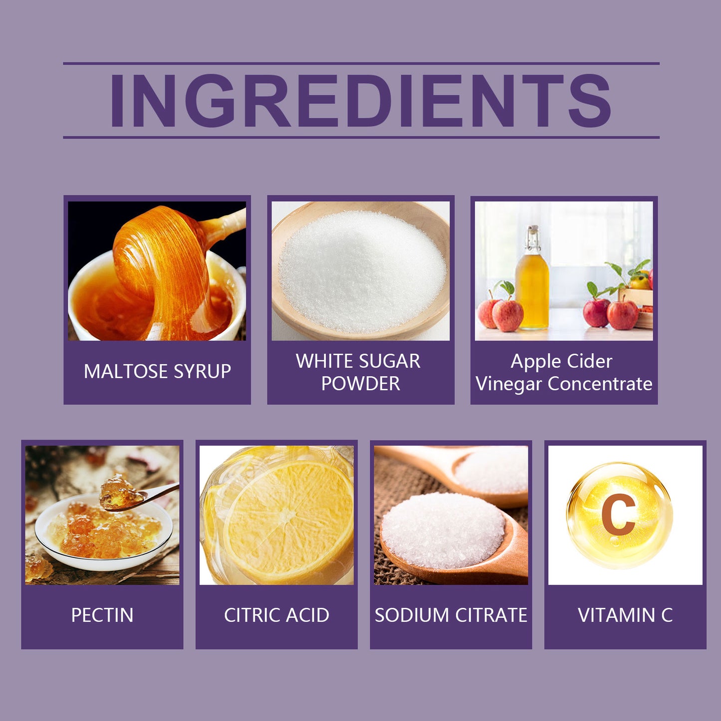 Dietary Gummies, Vitamin Supplement To Improve Immunity Apple Cider Vinegar Fudge