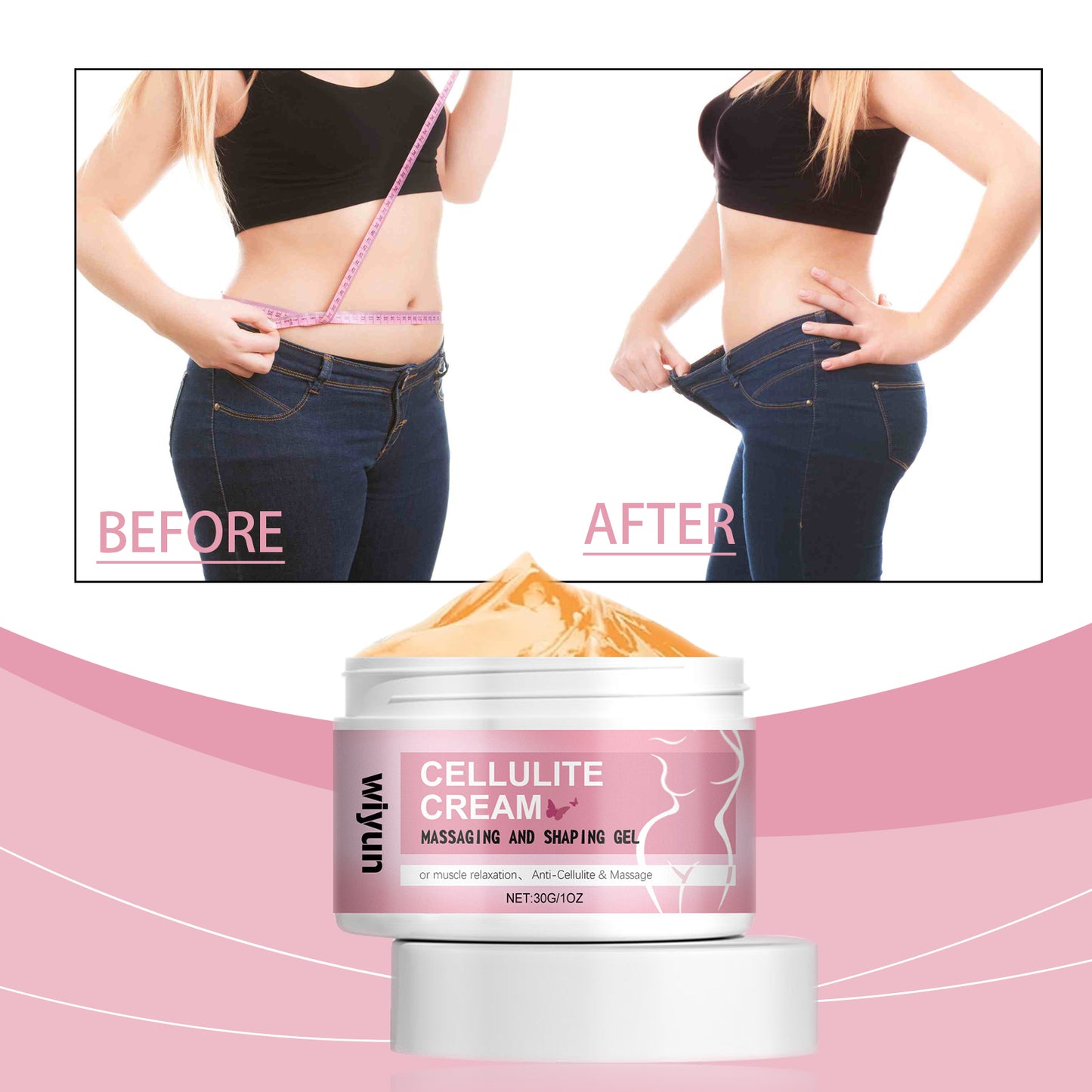 Crema de Masaje Corporal Wiyun: Mejora la elasticidad de la piel, reafirma y, con su fórmula suave, hidrata y nutre la piel.(Caricia Prohibida)