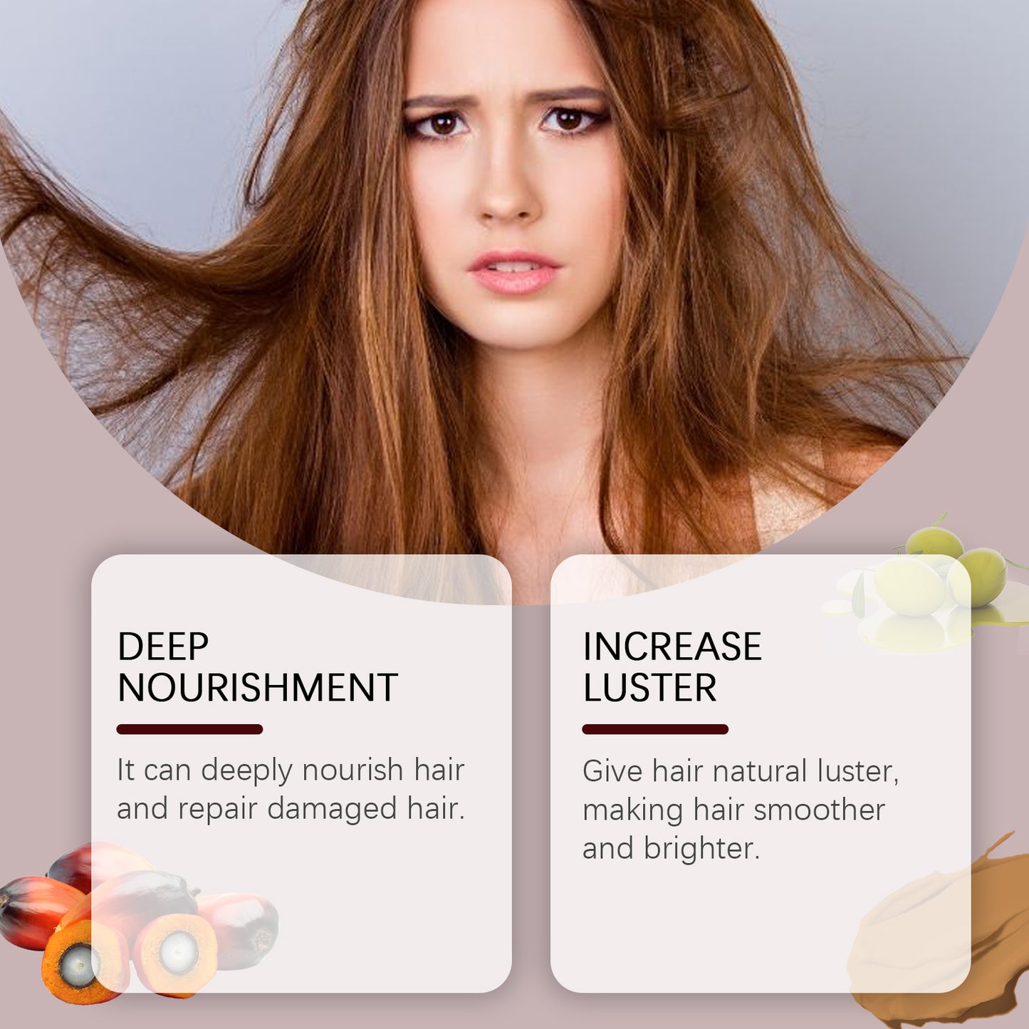 Wiyun Batana Smoothing Hair Mask, Hair Care Repair Hair Hydrating, Smooth And Nourishing Scalp Hair Mask