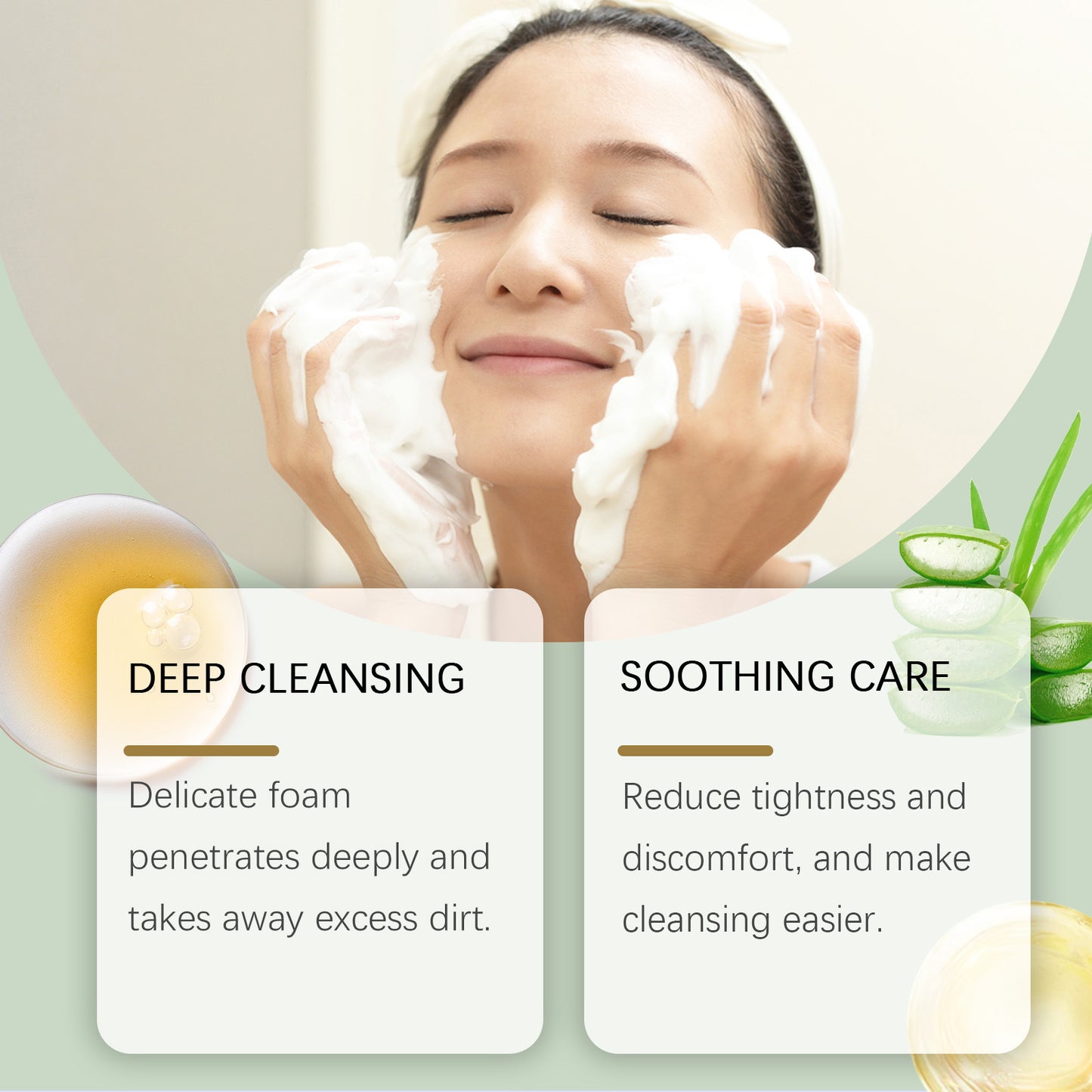 Jaysuing Centella Asiatica Facial Cleanser Moisturizes And Hydrates, Cleanses Pores, Refreshes And Controls Oil. It Is A Mild Ingredient Facial Cleanser
