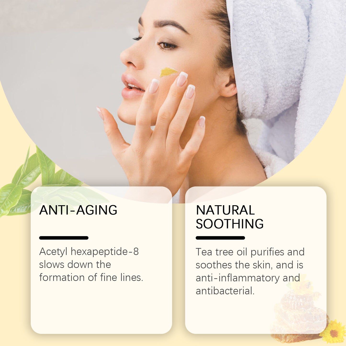 Houkea Bee Venom Skin Care Cream, Daily Skin Care Soothe Redness Improve Skin Brightening And Firming Skin Cream