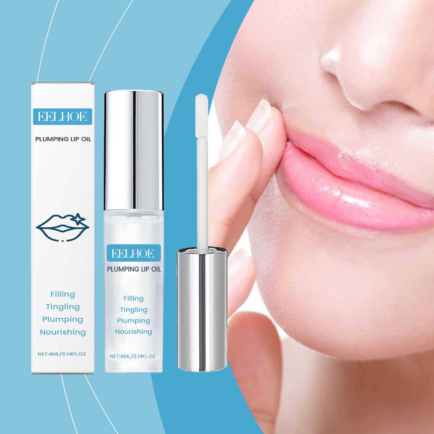 EELHOE Aceite Hidratante para Labios, Hidrata, Humecta, Suaviza, Cuidado Delicado e Hidrata la Piel de los Labios – Aceite Labial Diario (Labios)