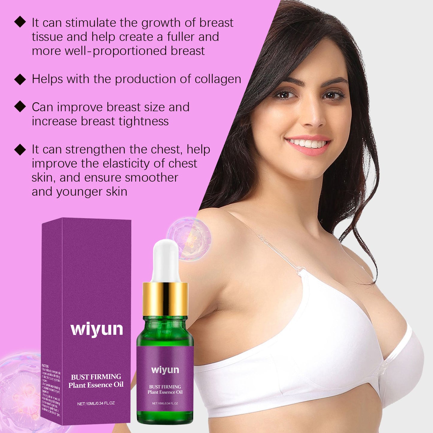 Wiyun Chest Care Essential Oil Moisturizes And Firmers Chest Care And Lifts Skin Beauty Massage Oil
