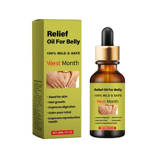 Aceite Esencial West & Month para el Cuidado Corporal: Tratamiento diario de masaje para el vientre y cuidado general del cuerpo.(Vientre de Seda)