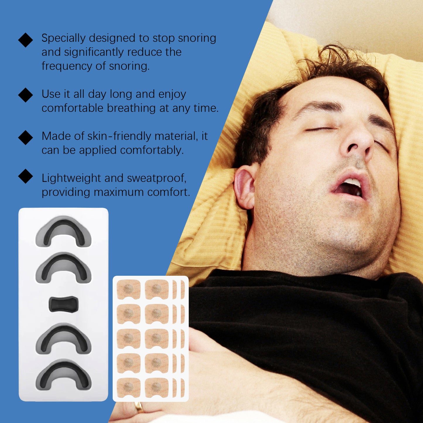 South Moon Anti-Snoring Patch Set Care For Nasal Discomfort Snoring Open Mouth Sleep Care Patch