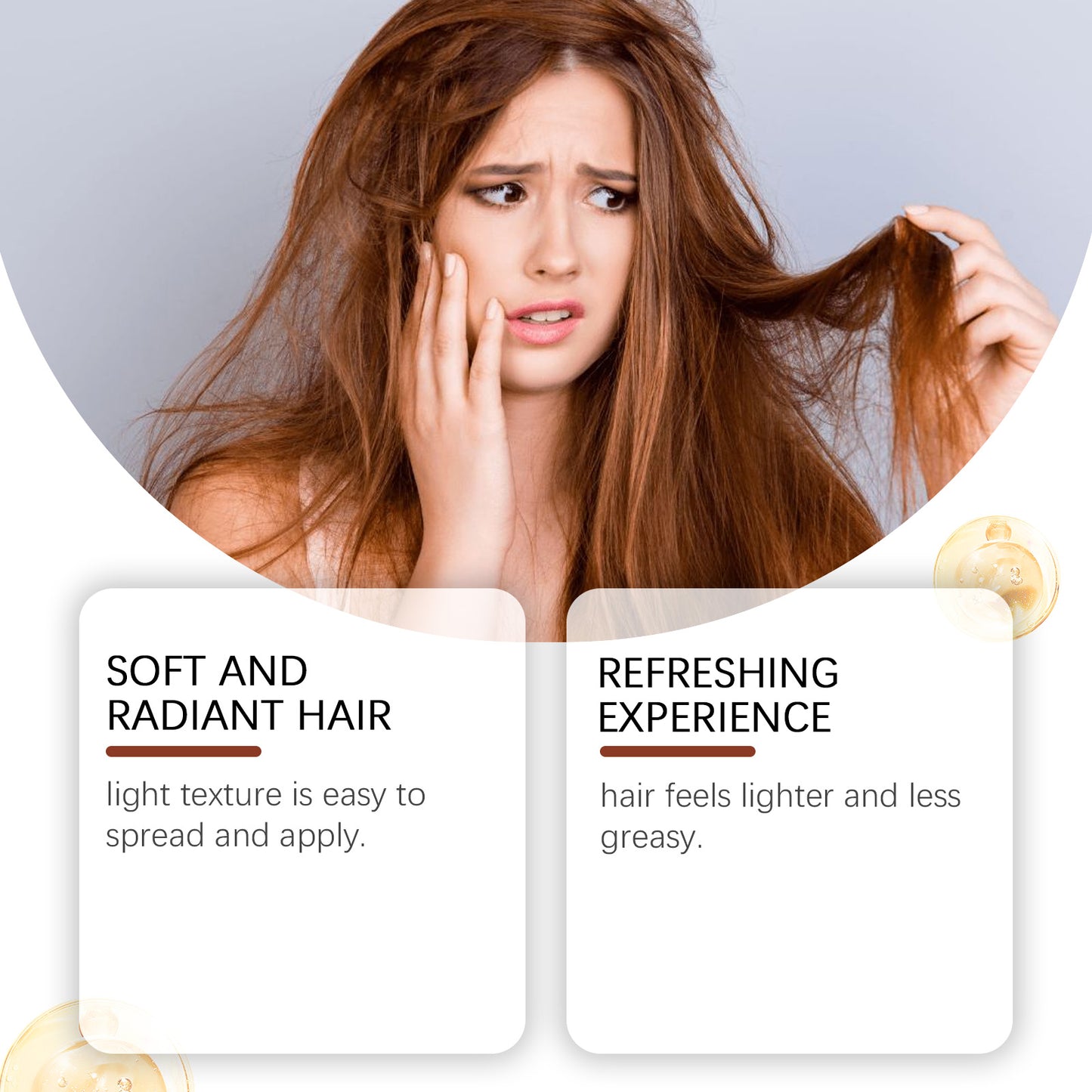 Hoegoa Batana Oil Moisturizing Hair Mask, Hair Moisturizing Hair Mask Care, Dryness Improved, Frizz Improved, Smooth And Light