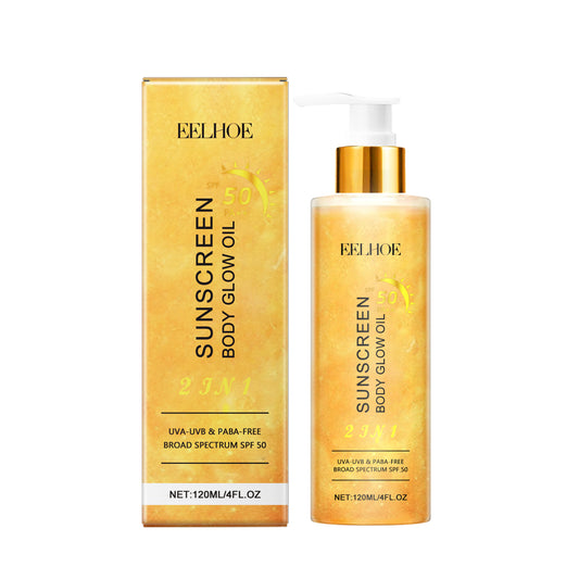 EELHOE Gold Protective Body Glow Oil Body Face Moisturizing Radiance Uv Isolation Treatment