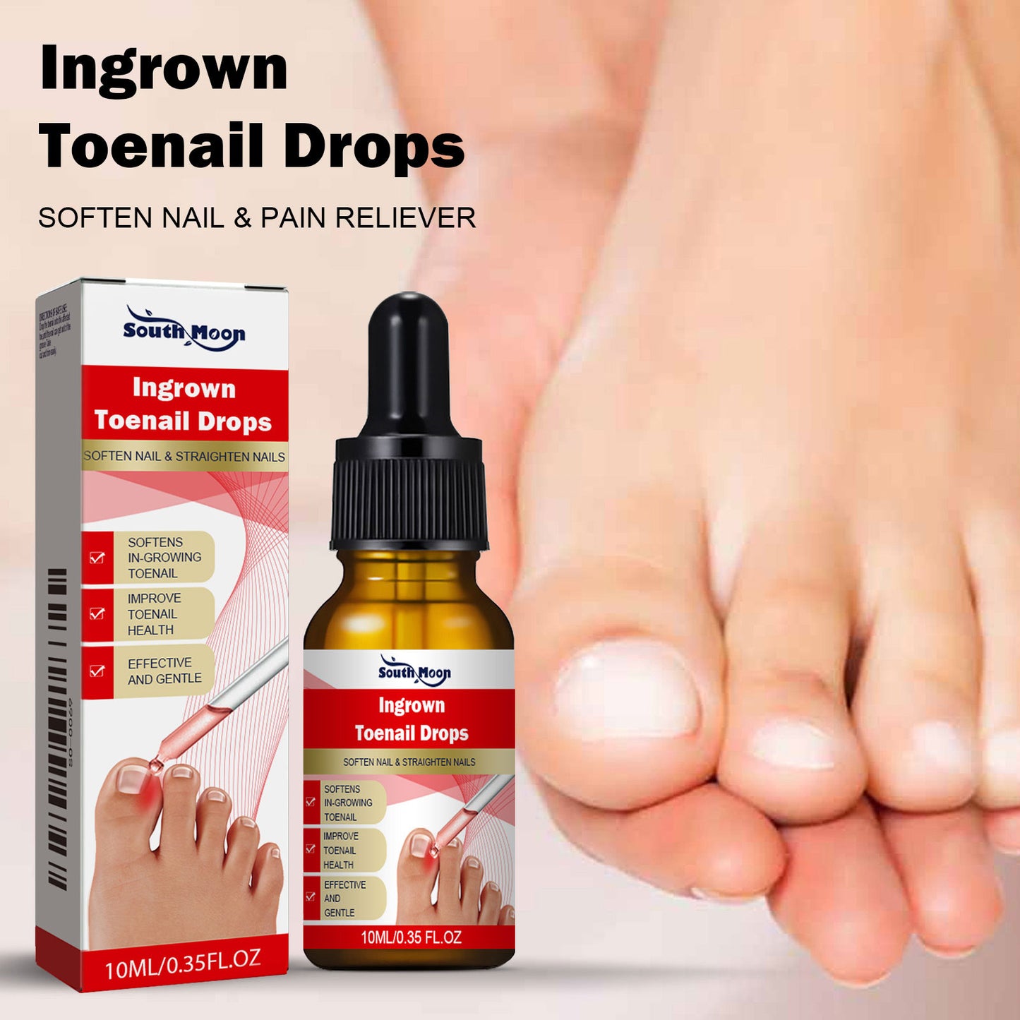 South Moon Toenail Repair Essence (30ml) Moisturizes, Repairs And Cleanses Foot Nails, Brightening Nail Care Essential Oil