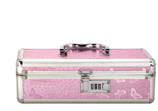 Guarda Tus Travesuras (Caja para vibradores pequeña con cerradura, color rosa)