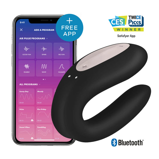 Pecado de a Dos (Satisfyer Doble Placer Negro con App (Net)