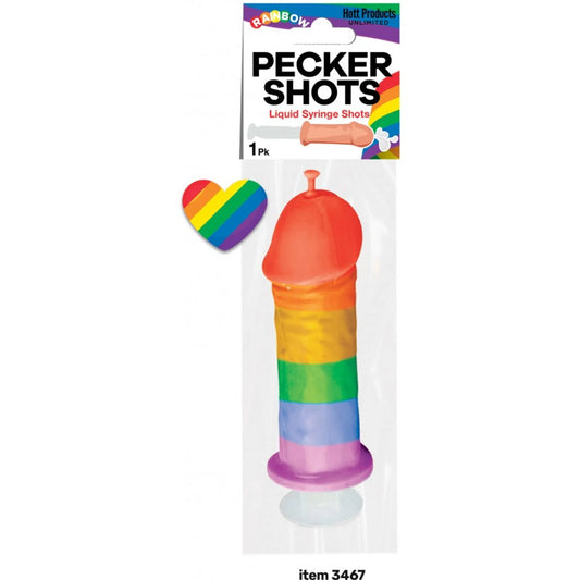 Échamelo en la Cara (Jeringa Shot en Forma de Pene Arcoíris)