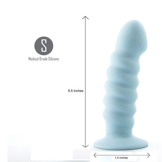 Azul Coqueto (Dildo Paris de 6 pulgadas, silicona, color azul pastel 💙)