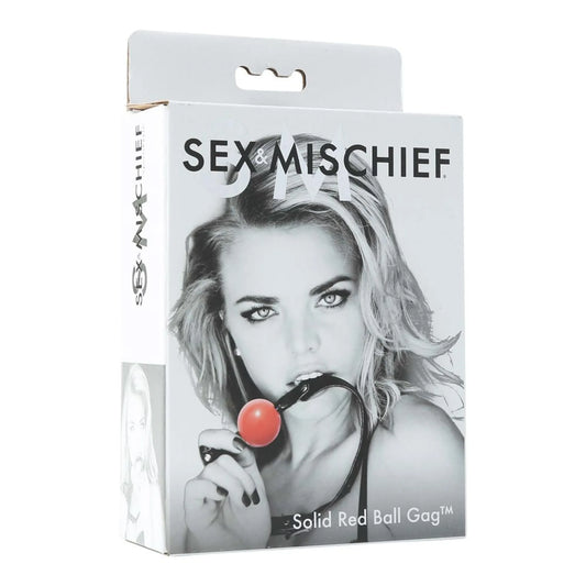 Muerdete toda (SEX & MISCHIEF Mordaza de Bola Roja Sólida)