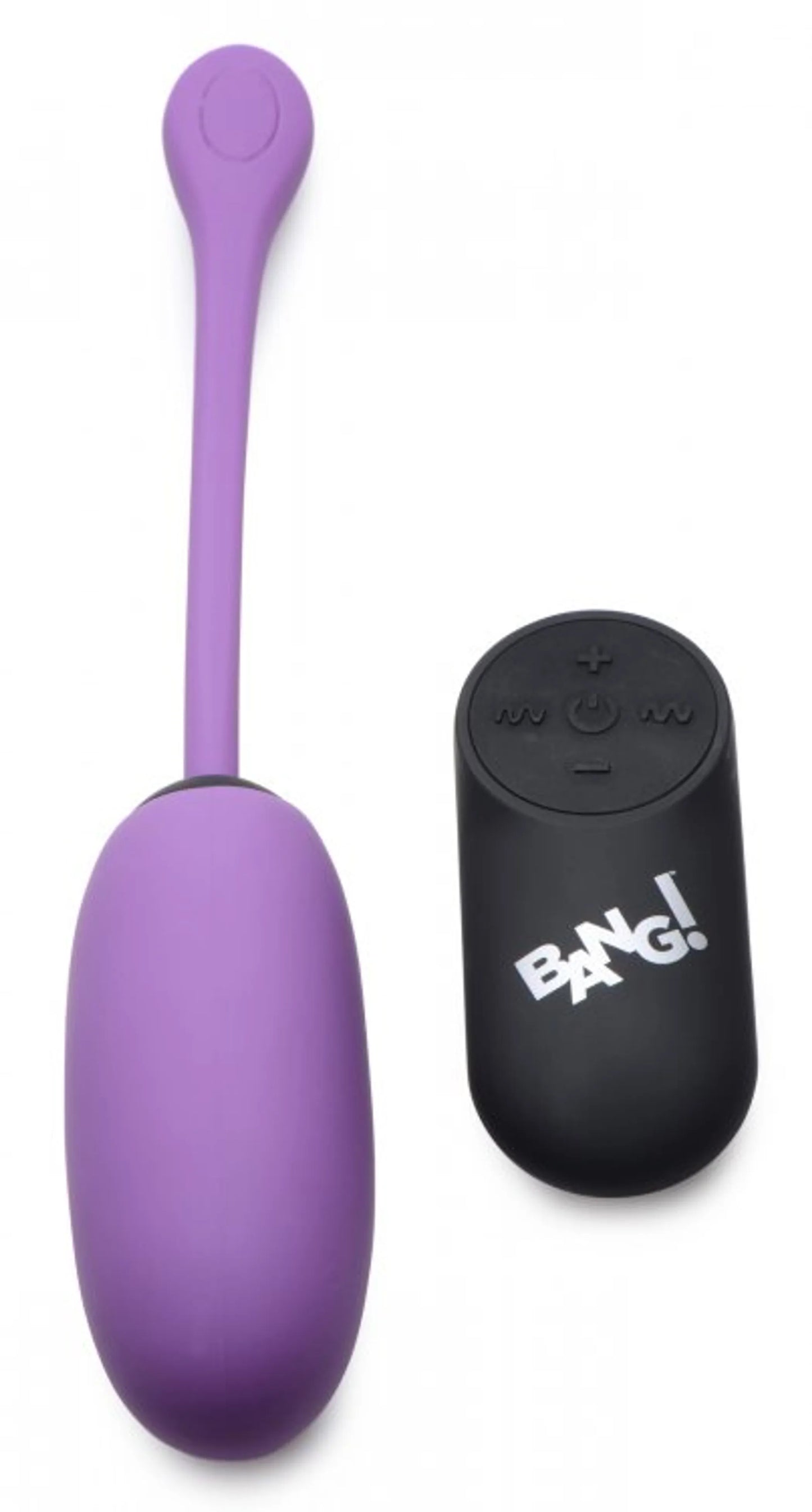Placer Silencioso (Bang! 28X Huevo Vibrador Aterciopelado y Control Remoto Morado)