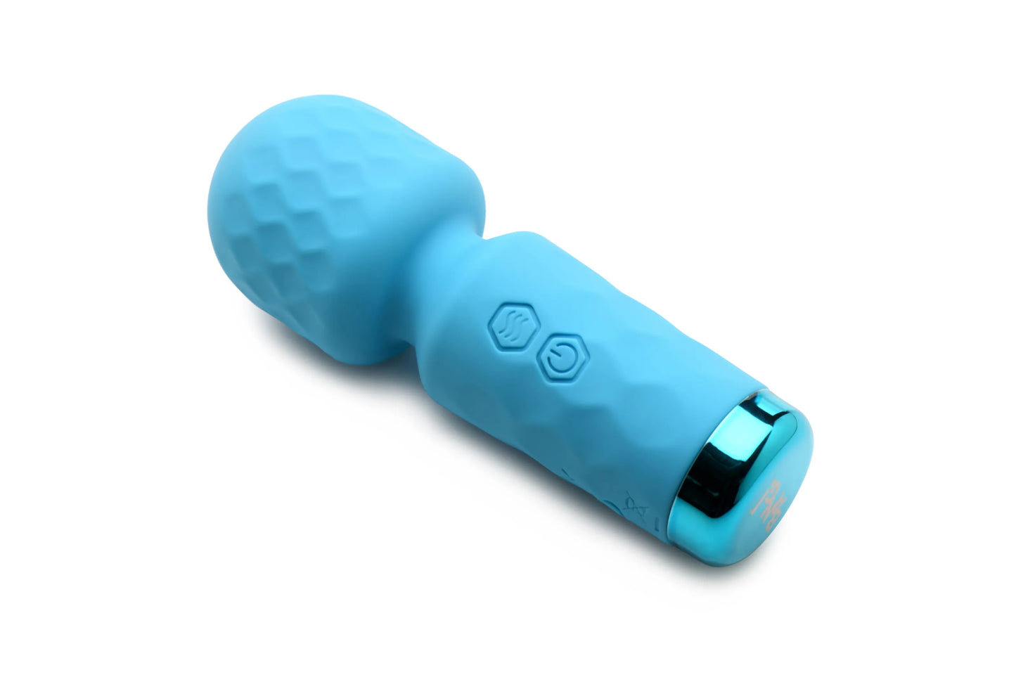 Azul Travieso (Mini varita de masaje de silicona azul, potente y compacta.)
