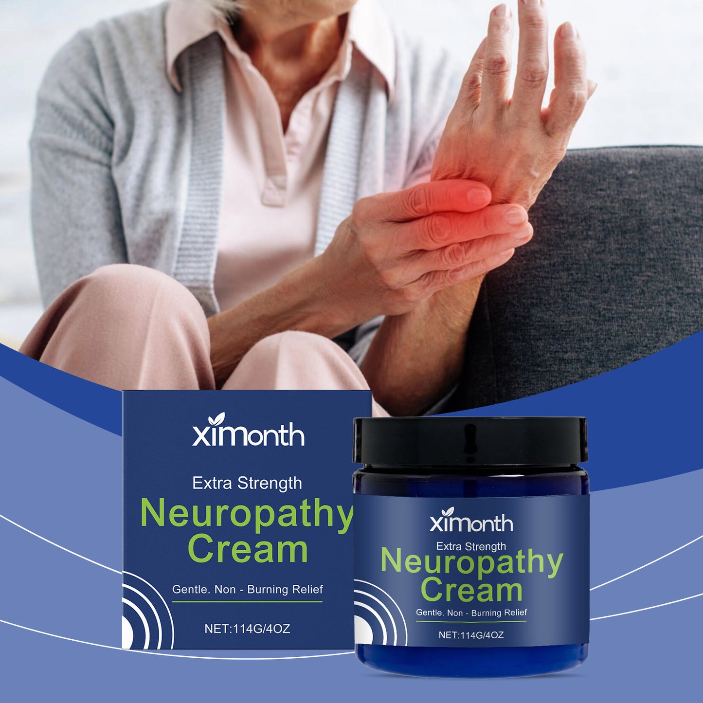 Ximonth Body Care Cream, Gently Relieves Discomfort And Moisturizes The Skin. Apply And Massage It Daily