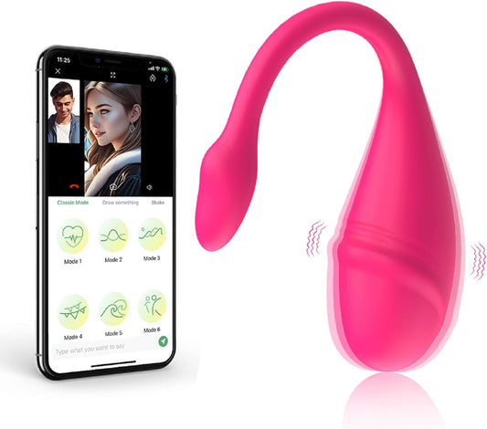 Ciber Orgasmo (Vibrador tipo huevo para Punto G, portátil y usable, con control por aplicación. Estimulador de bragas vibradoras, dildo, juguete sexual con 4 modos, resistente al agua, masajeador prostático y estimulador vaginal para parejas)