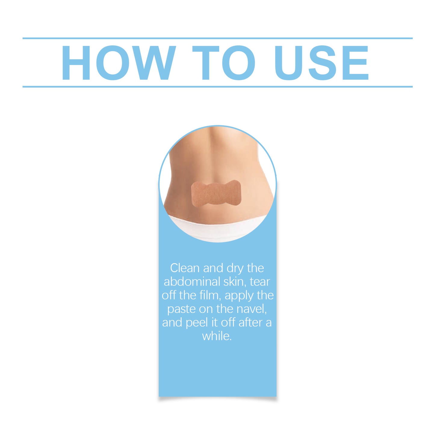 Houkea Belly Firming Patch Mild Formula Light Body Skin Firming Body Care Belly Patch